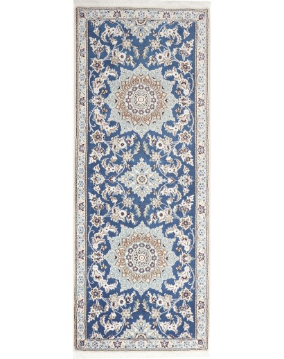 Tappeto Nain 9La Persia bianco azzurro 78x203