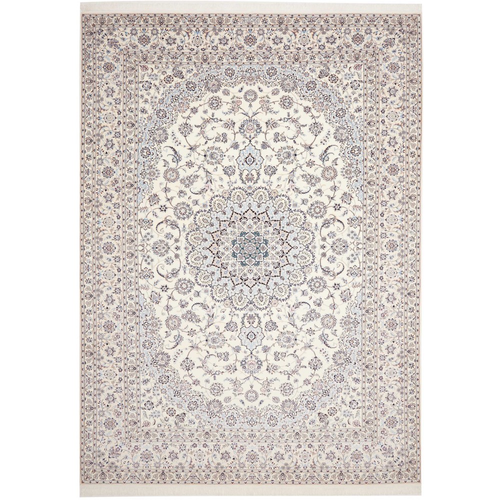 Tappeto Nain 6La Persia bianco grigio 252x356 Tappeto Nain 6La Persia bianco grigio 252x356