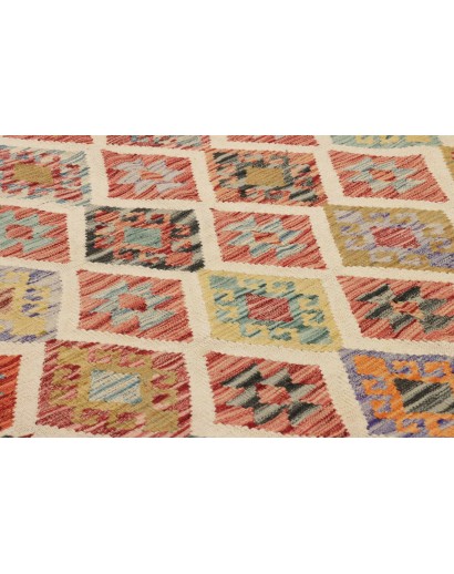 Tappeto Kilim Afghanistan marrone grigio 203x298