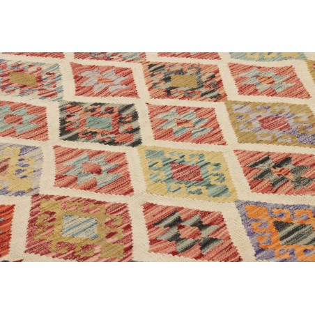 Tappeto Kilim Afghanistan marrone grigio 203x298