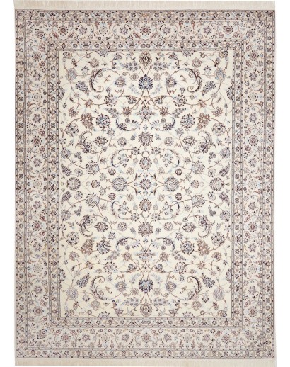 Tappeto Nain 6La Persia bianco azzurro 257x350