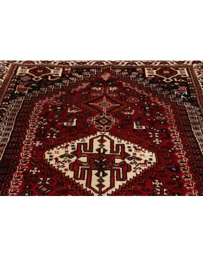 Tappeto Shiraz Persia marrone giallo 160x253