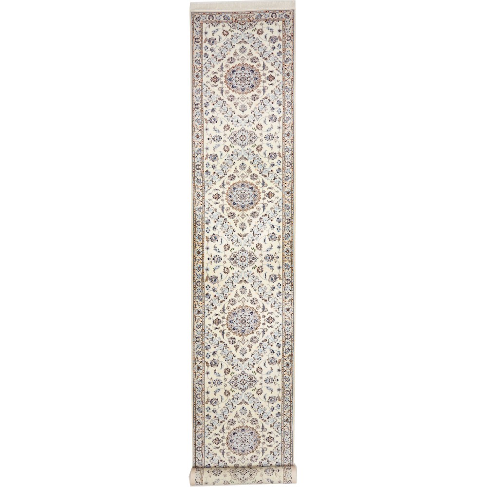 Tappeto Nain 6La Persia bianco 82x540 Tappeto Nain 6La Persia bianco 82x540