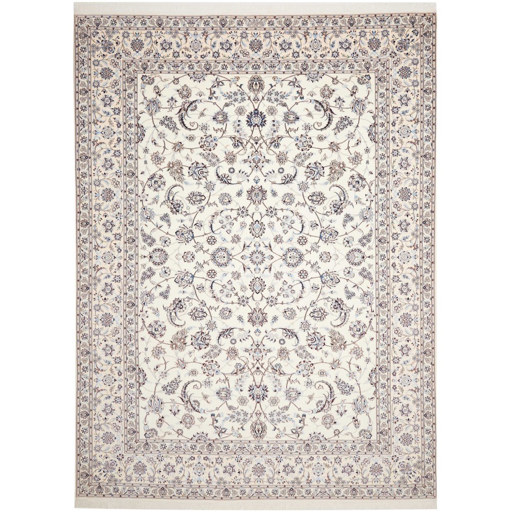 Tappeto Nain 6La Persia bianco grigio 251x356 Tappeto Nain 6La Persia bianco grigio 251x356
