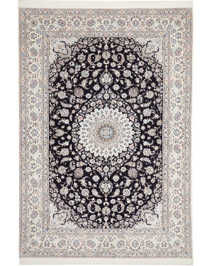 Tappeto Nain 6La Persia bianco blu 213x314