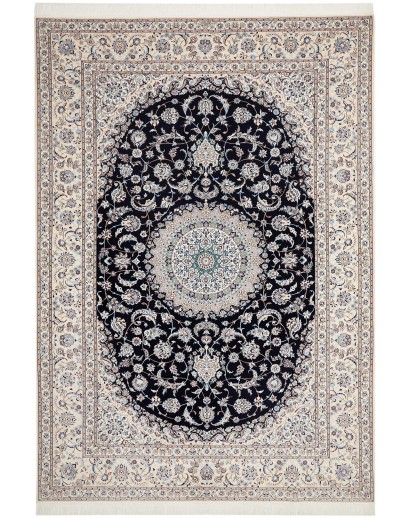 Tappeto Nain 6La Persia bianco blu 220x320