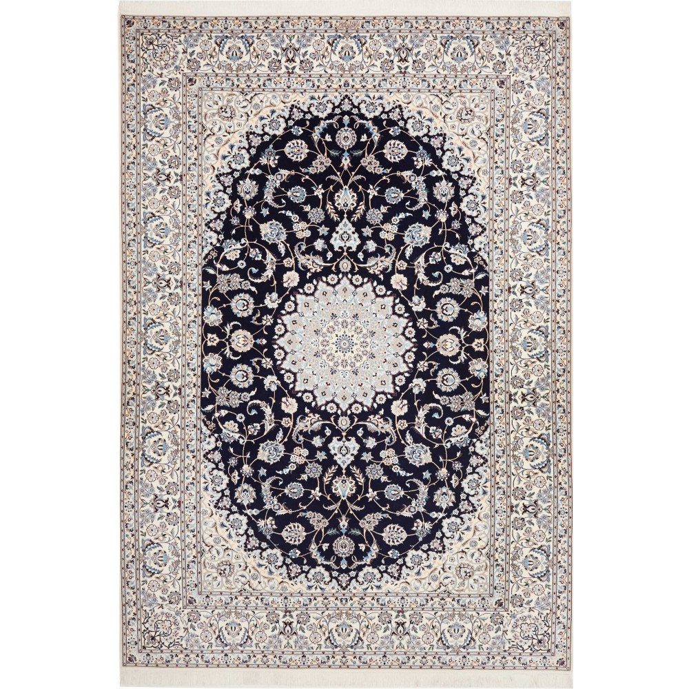 Tappeto Nain 6La Persia grigio blu 211x308 Tappeto Nain 6La Persia grigio blu 211x308