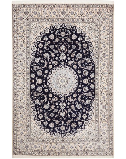 Tappeto Nain 6La Persia bianco blu 211x317