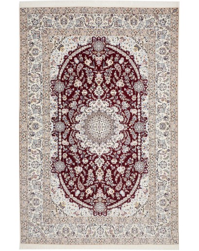 Tappeto Nain 6La Persia bianco azzurro 200x307