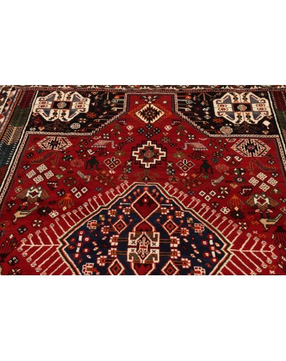 Tappeto Shiraz Fine Persia marrone bianco 175x275