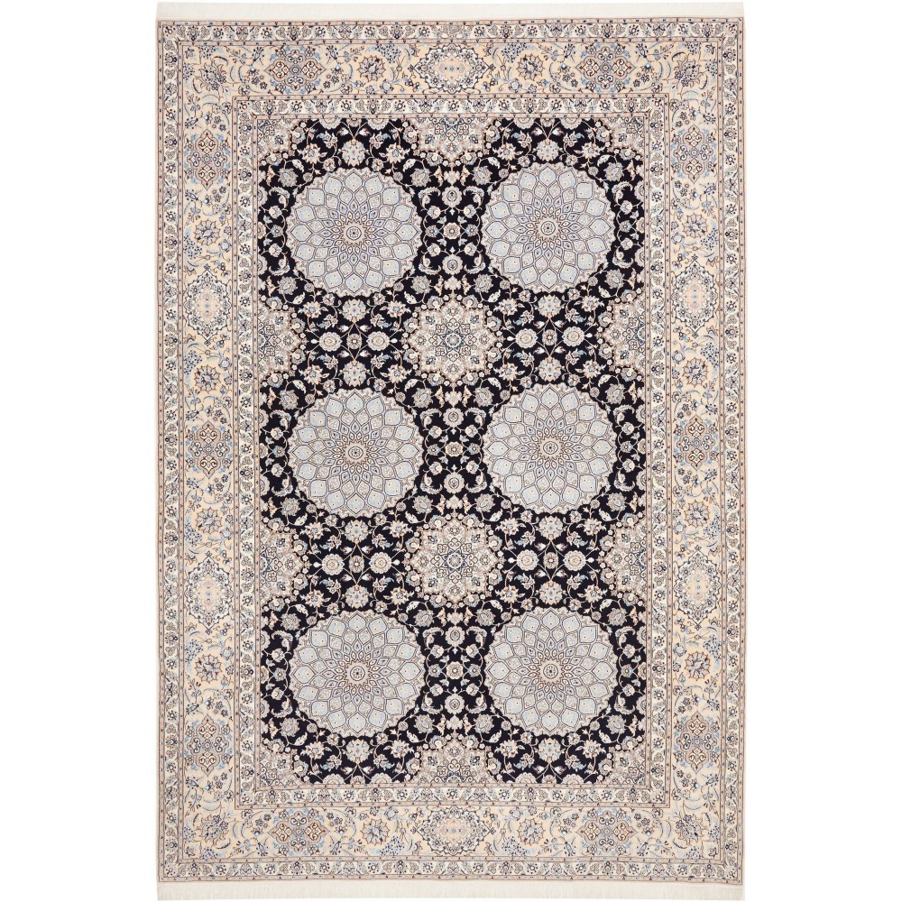 Tappeto Nain 6La Persia bianco grigio 217x316 Tappeto Nain 6La Persia bianco grigio 217x316