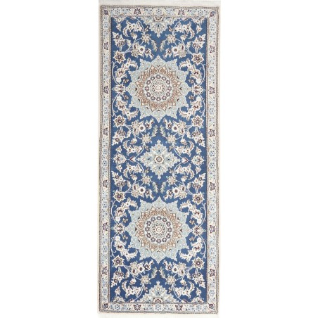 Tappeto Nain 9La Persia bianco azzurro 81x204