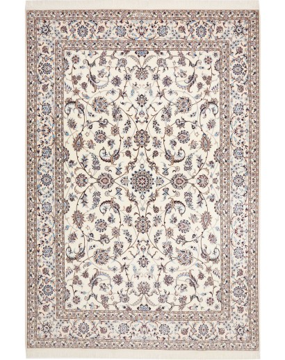 Tappeto Nain 6La Persia bianco grigio 205x302