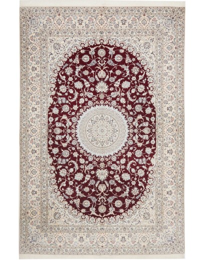 Tappeto Nain 6La Persia bianco verde 210x316