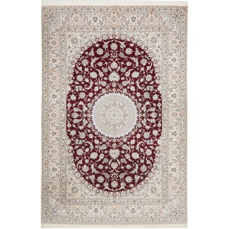 Tappeto Nain 6La Persia bianco verde 210x316