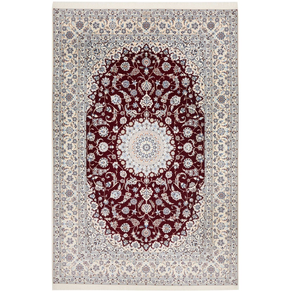 Tappeto Nain 6La Persia grigio blu 208x312 Tappeto Nain 6La Persia grigio blu 208x312