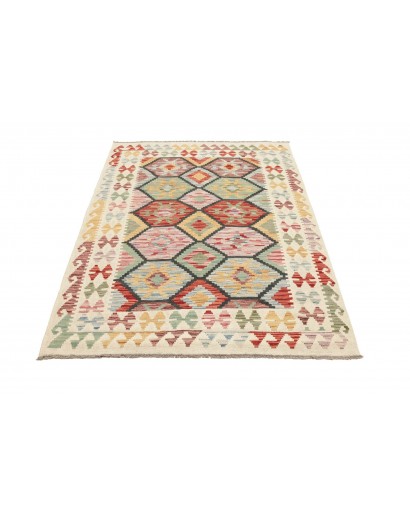 Tappeto Kilim Afghanistan beige giallo 129x181