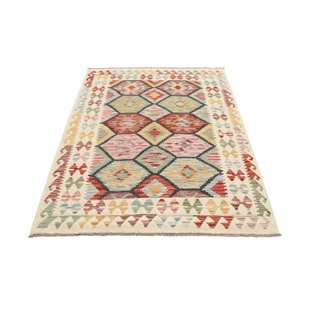 Tappeto Kilim Afghanistan beige giallo 129x181