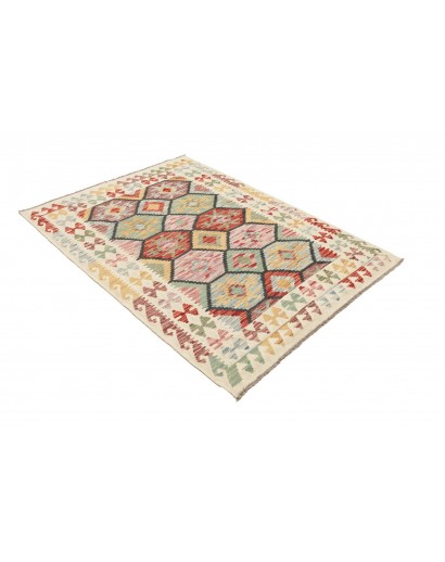 Tappeto Kilim Afghanistan beige giallo 129x181