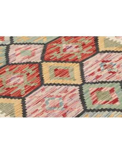 Tappeto Kilim Afghanistan beige giallo 129x181