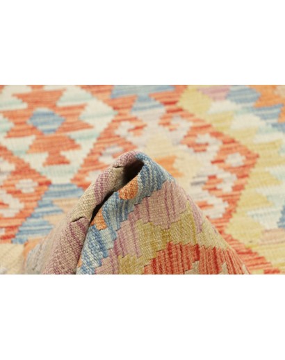 Tappeto Kilim Afghanistan marrone arancione 128x173
