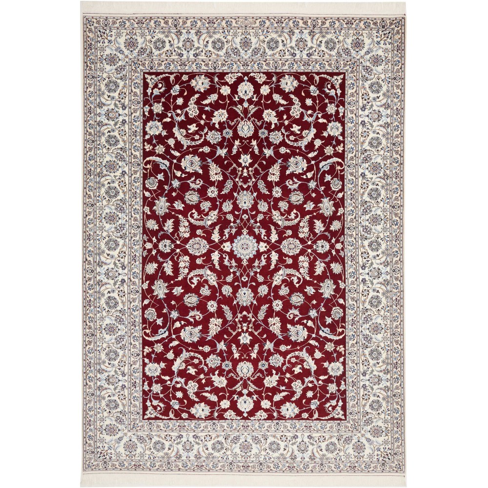 Tappeto Nain 6La Persia bianco marrone 210x302 Tappeto Nain 6La Persia bianco marrone 210x302