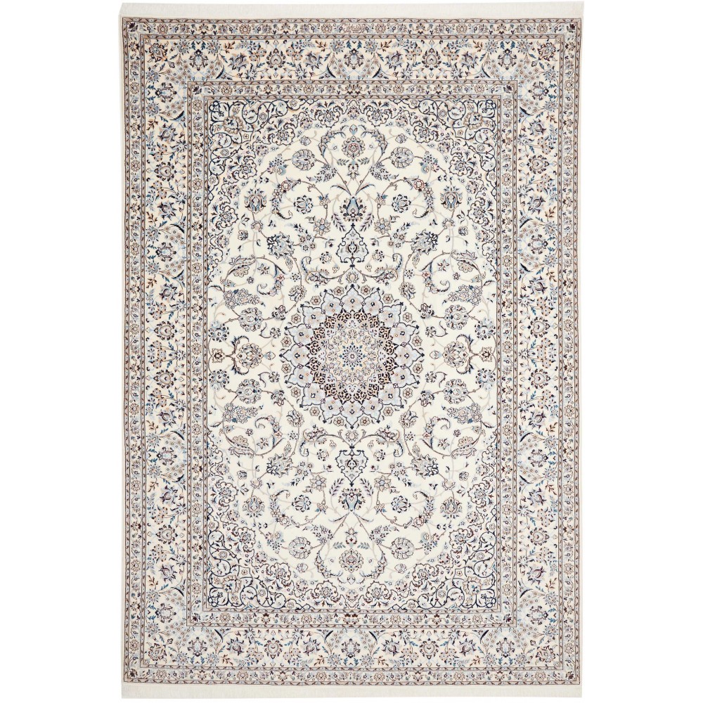 Tappeto Nain 6La Persia bianco grigio 210x307 Tappeto Nain 6La Persia bianco grigio 210x307