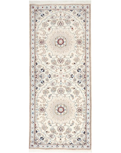 Tappeto Nain 9La Persia bianco azzurro 82x196