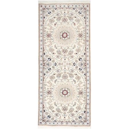 Tappeto Nain 9La Persia bianco azzurro 82x196