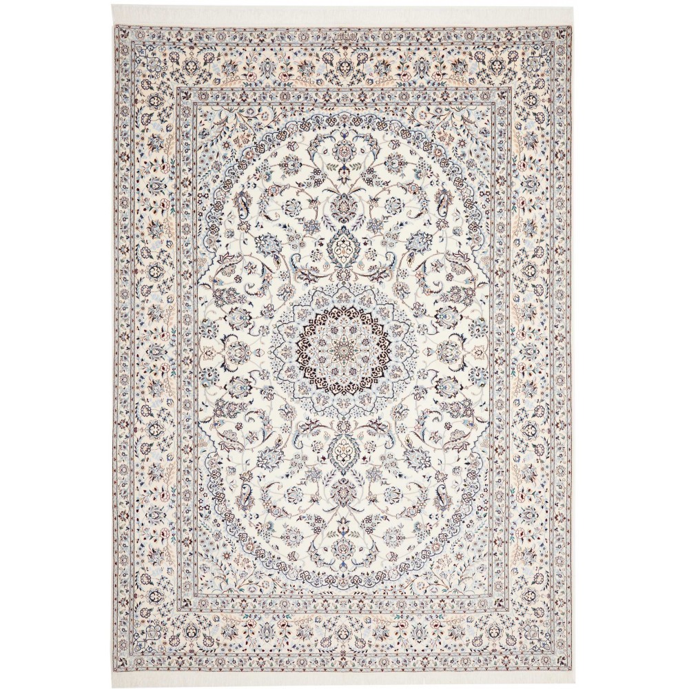 Tappeto Nain 6La Persia bianco grigio 211x303 Tappeto Nain 6La Persia bianco grigio 211x303