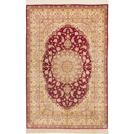 Tappeto Ghom seta Persia marrone 153x233