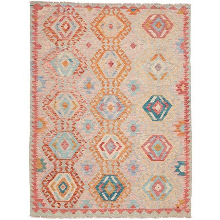 Tappeto Kilim Afghanistan marrone azzurro 154x200