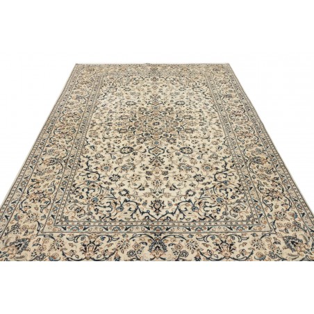 Tappeto Kashan Persia bianco grigio 198x310