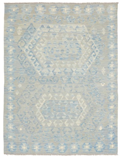 Tappeto Kilim Afghanistan beige azzurro 150x200