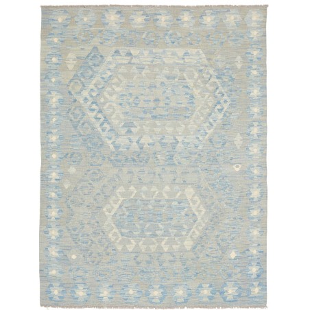 Tappeto Kilim Afghanistan beige azzurro 150x200