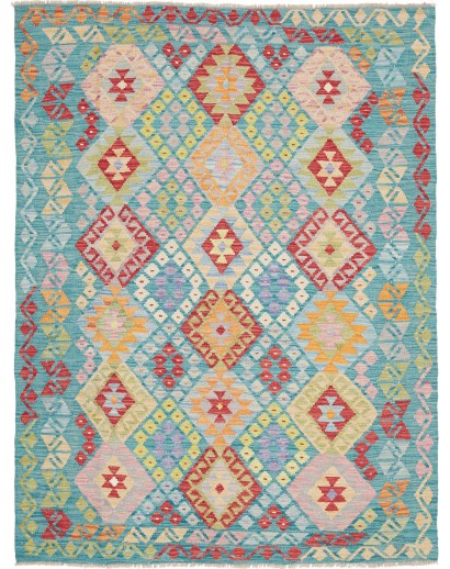 Tappeto Kilim Afghanistan azzurro blu 148x196