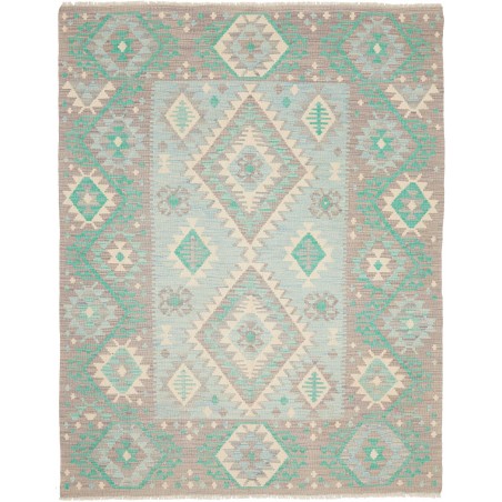 Tappeto Kilim Afghanistan beige verde 146x193