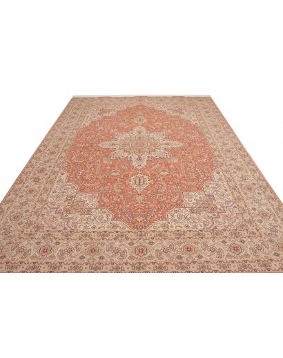 Tappeto Tabriz 50 Raj Persia beige bianco 248x350
