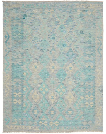 Tappeto Kilim Afghanistan azzurro 156x205