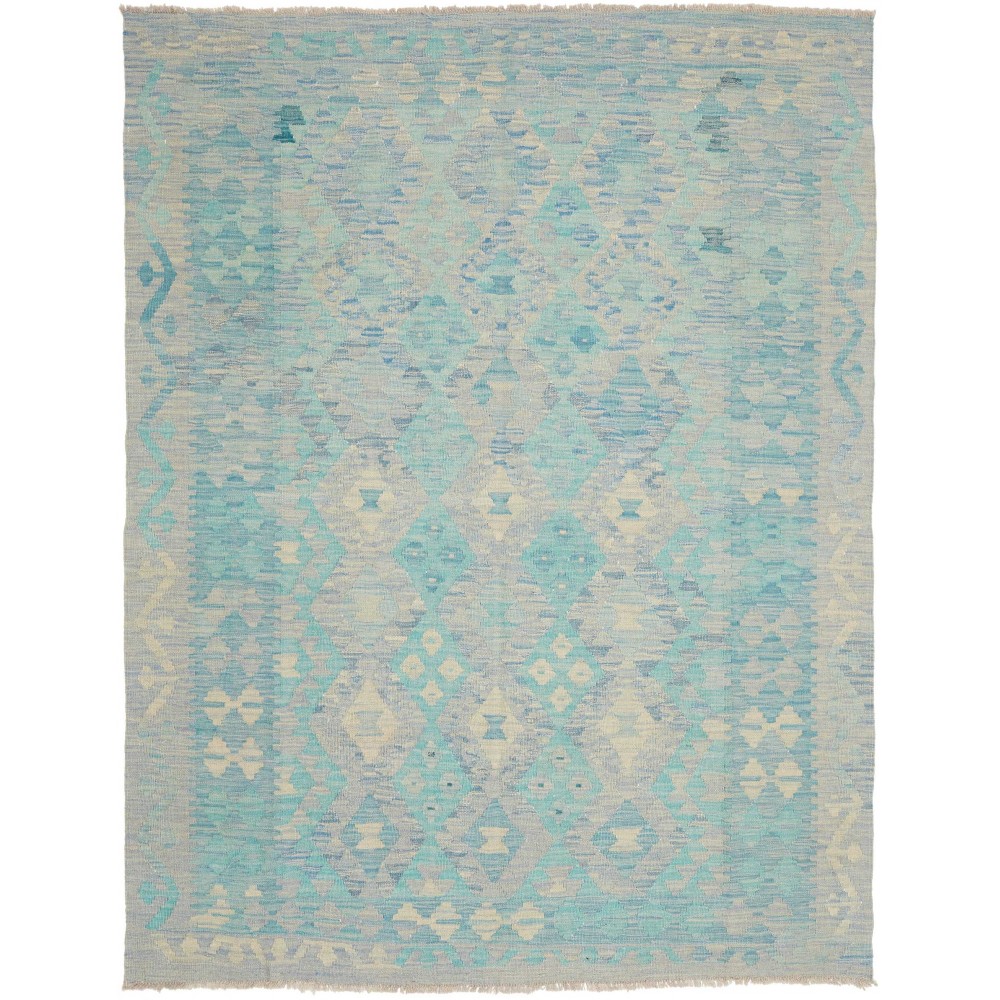 Tappeto Kilim Afghanistan azzurro 156x205 Tappeto Kilim Afghanistan azzurro 156x205