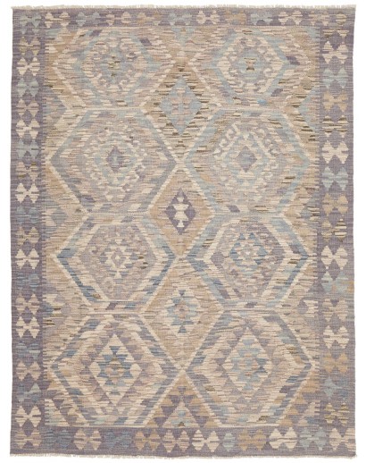 Tappeto Kilim Afghanistan azzurro bianco 153x205