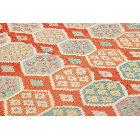 Tappeto Kilim Afghanistan marrone rosso 204x297