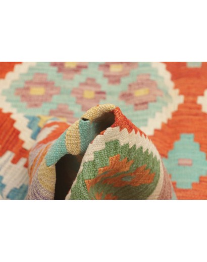 Tappeto Kilim Afghanistan marrone rosso 204x297