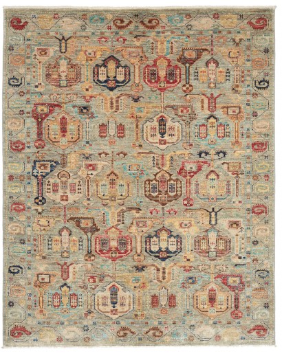 Tappeto Tribal Pakistan marrone grigio 148x186