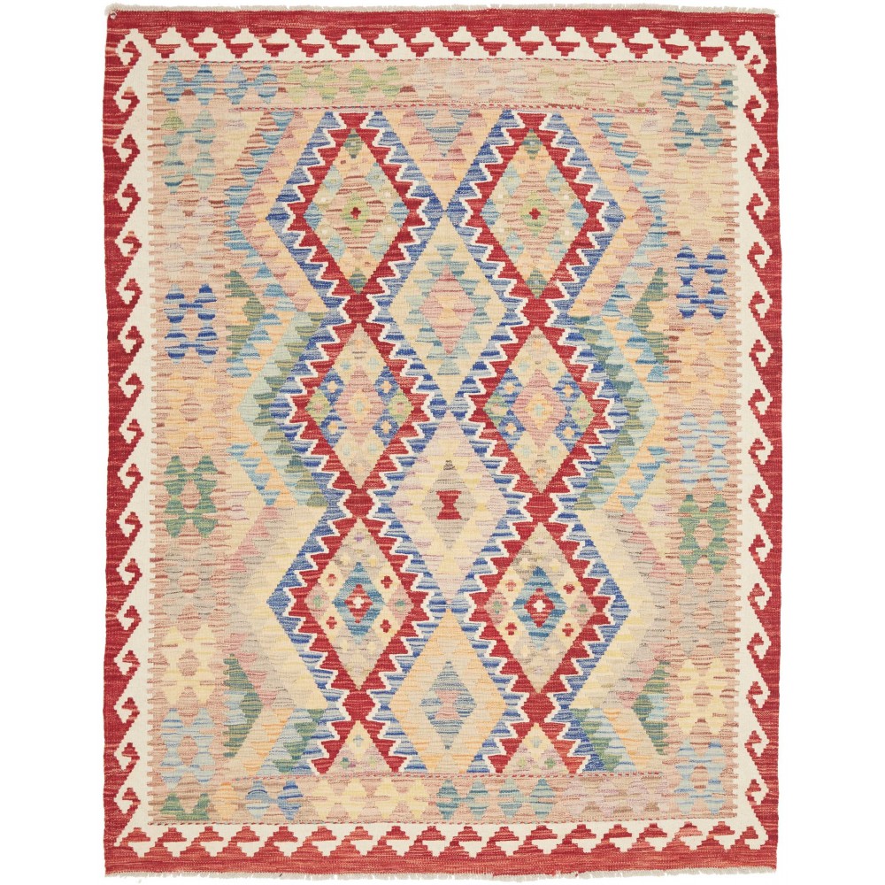 Tappeto Kilim Afghanistan beige marrone 158x196 Tappeto Kilim Afghanistan beige marrone 158x196