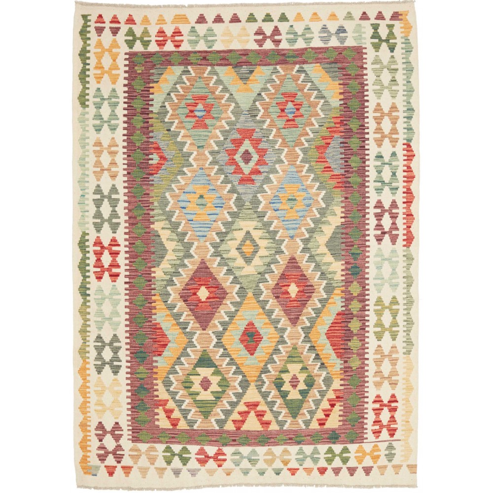 Tappeto Kilim Afghanistan marrone 153x210 Tappeto Kilim Afghanistan marrone 153x210