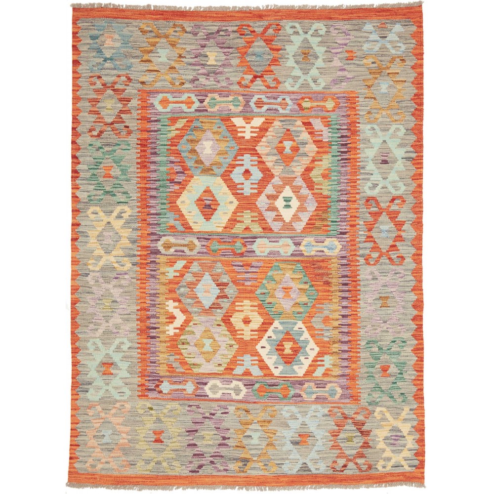 Tappeto Kilim Afghanistan marrone 146x198 Tappeto Kilim Afghanistan marrone 146x198