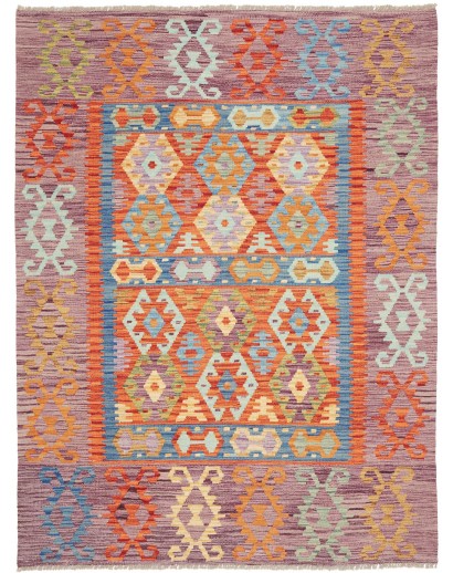 Tappeto Kilim Afghanistan marrone azzurro 148x200