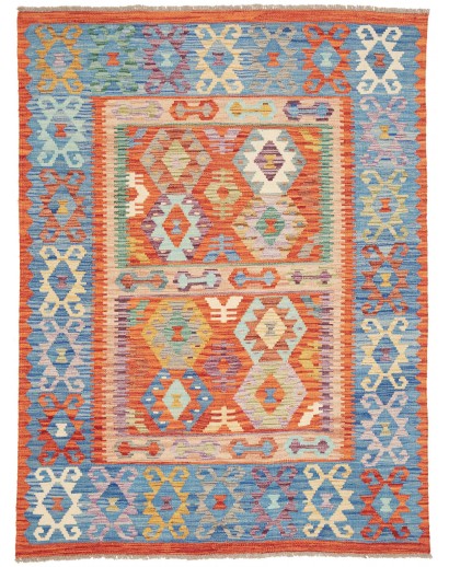 Tappeto Kilim Afghanistan marrone bianco 148x197