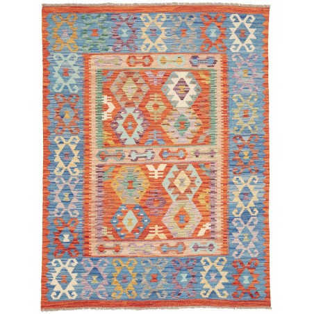 Tappeto Kilim Afghanistan marrone bianco 148x197